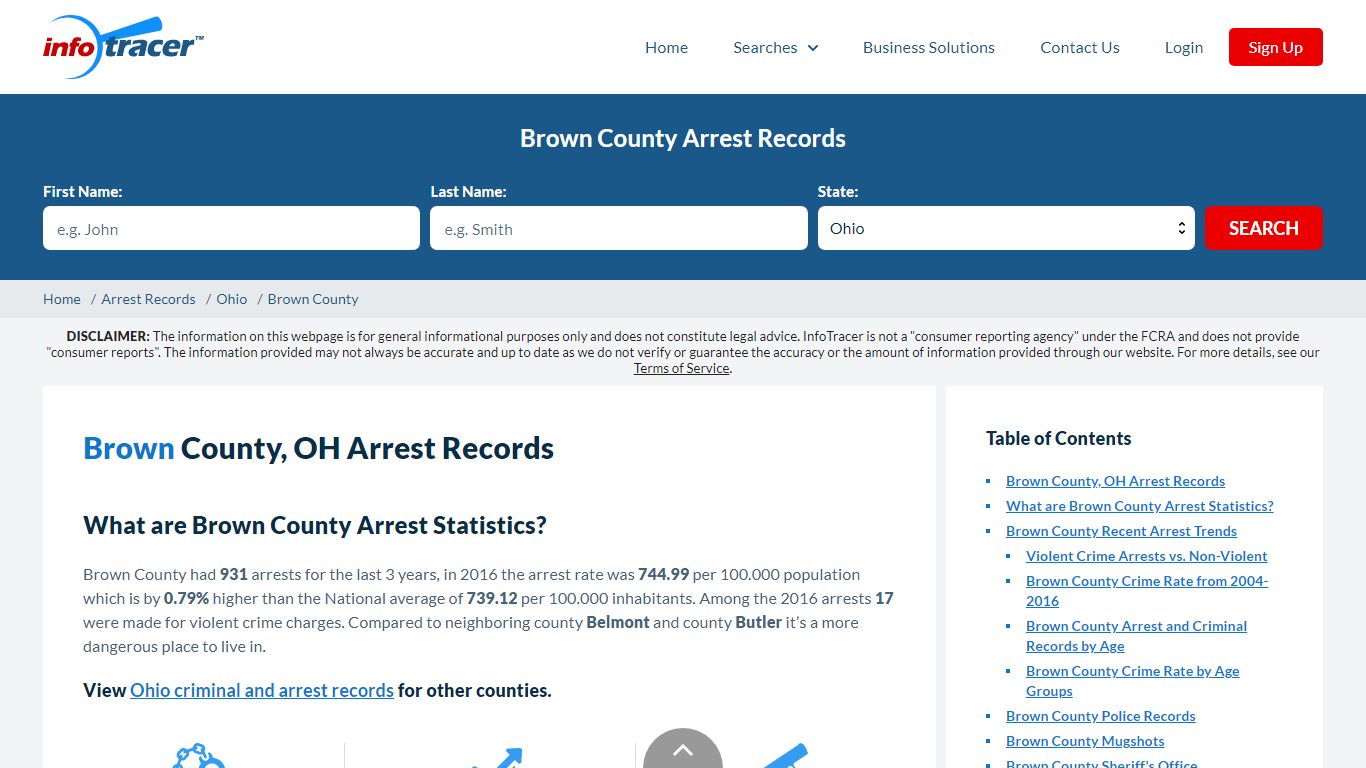 Brown County, OH Arrests, Mugshots & Jail Records - InfoTracer